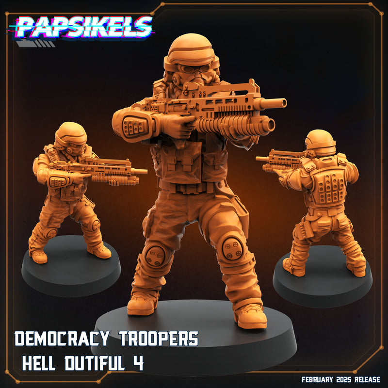 Democracy Troopers Hell Dutiful Miniatures | Aliens Vs Humans XIV Predaliens | Papsikels
