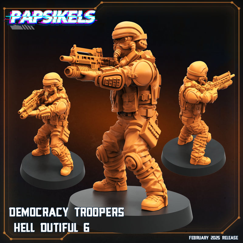 Democracy Troopers Hell Dutiful Miniatures | Aliens Vs Humans XIV Predaliens | Papsikels