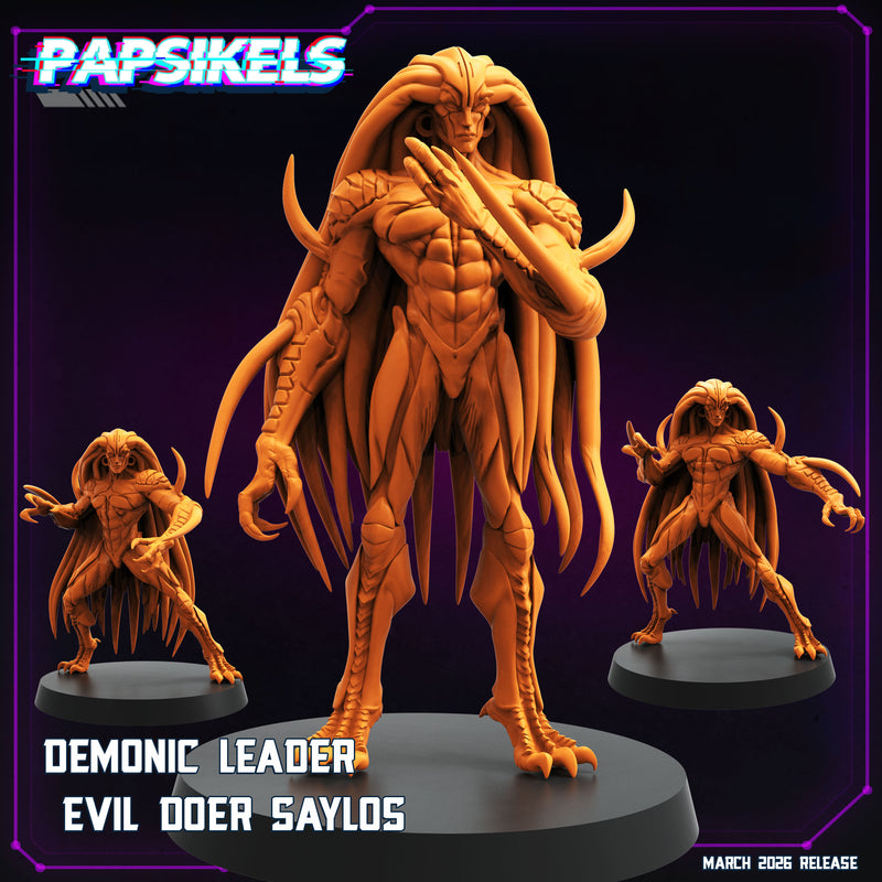 Demonic Leader Saylos Miniatures | Cyberpunk | Papsikels