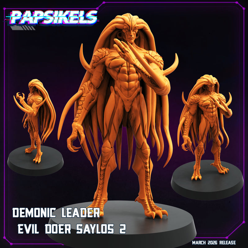 Demonic Leader Saylos Miniatures | Cyberpunk | Papsikels