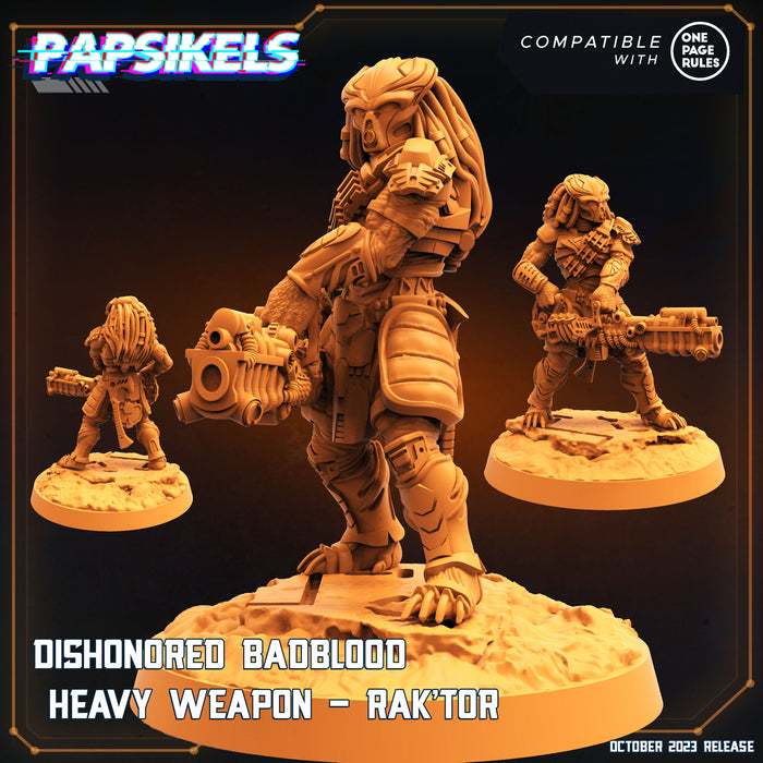 Dishonoured Badblood Heavy Rak'Tor | Skull Hunters | Sci-Fi Miniature | Papsikels