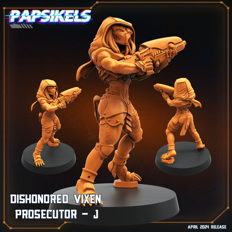 Dishonoured Vixen Prosecutor Miniatures | Democracy Troopers | Sci-Fi Miniature | Papsikels