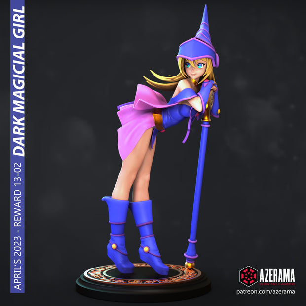 Dark Magical Girl | Pin-Up Statue Fan Art Miniature Unpainted | Azerama