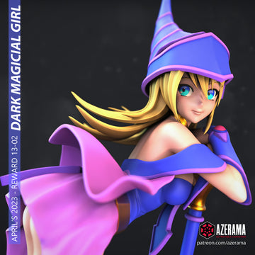 Dark Magical Girl | Pin-Up Statue Fan Art Miniature Unpainted | Azerama