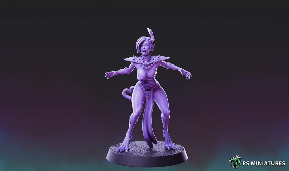 Demonette Pose 2 B | Demons of Excess | Fantasy Miniature | PS Miniatures