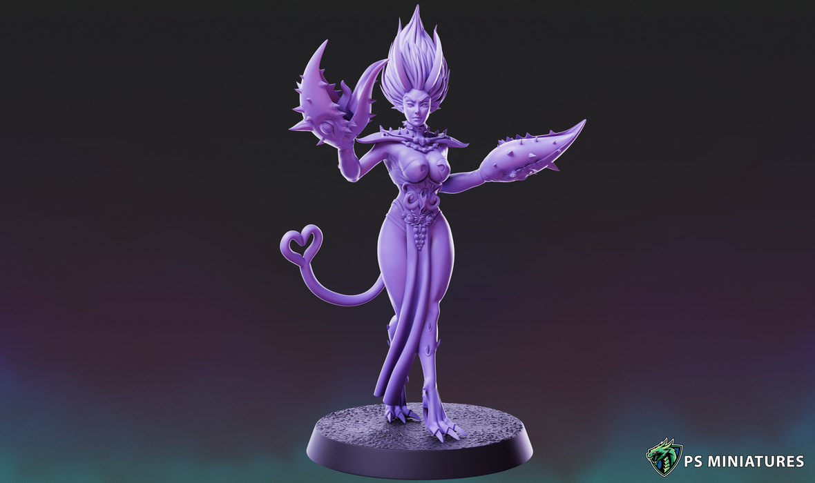 Demonette Pose 3 B | Demons of Excess | Fantasy Miniature | PS Miniatures