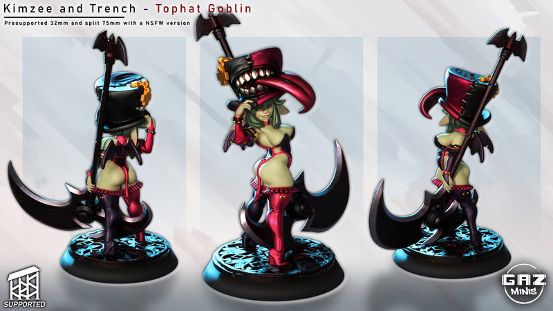 Mimic Tophat Goblin Kimzee & Trench | Fantasy Pin-Up | Gaz Minis | [Multi-Listing]
