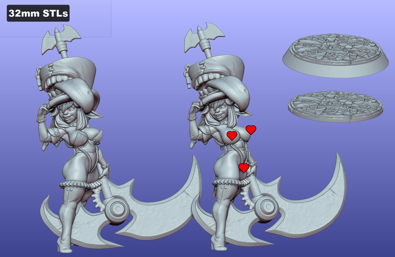 Mimic Tophat Goblin Kimzee & Trench | Fantasy Pin-Up | Gaz Minis | [Multi-Listing]