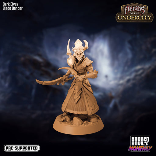 Dark Elf Blade Dancer | Fiends of the Undercity | Tabletop RPG Miniature TabletopXtra