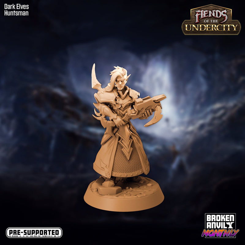 Dark Elf Huntsman | Fiends of the Undercity | Tabletop RPG Miniature TabletopXtra