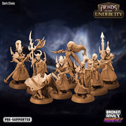 Dark Elf Miniatures | Fiends of the Undercity | Tabletop RPG Miniature TabletopXtra