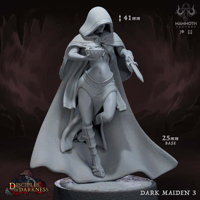 Dark Maiden C | Disciples of Darkness | Fantasy Tabletop Miniature | Mammoth Factory