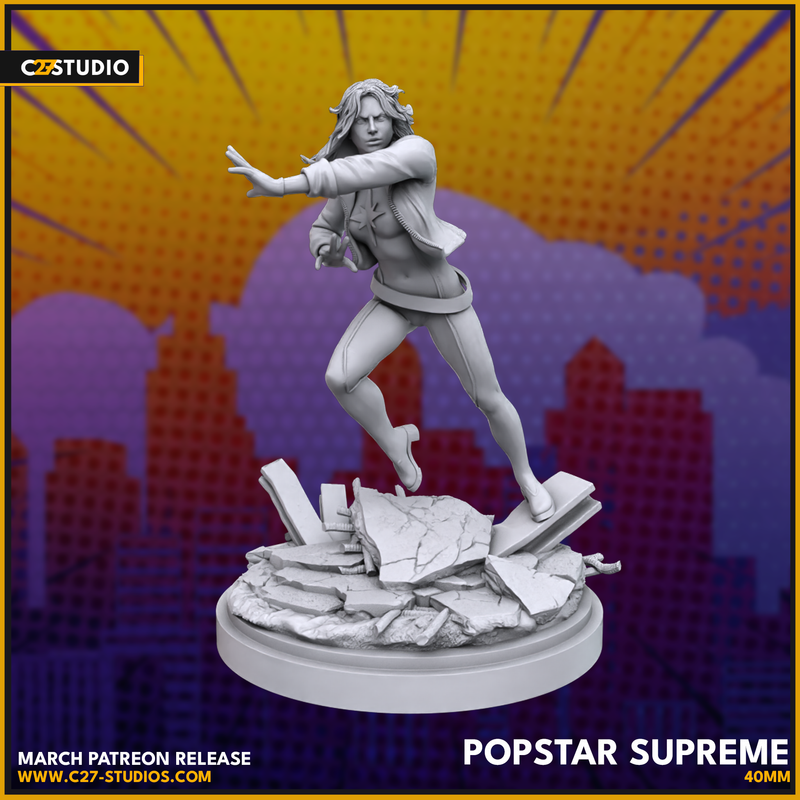 Popstar Supreme | Heroes | Sci-Fi Miniature | C27 Studio