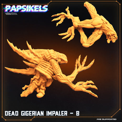 Dead Gigerian Impaler B | Skull Hunters V Space Rambutan | Sci-Fi Miniature | Papsikels TabletopXtra