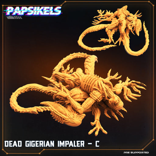 Dead Gigerian Impaler C | Skull Hunters V Space Rambutan | Sci-Fi Miniature | Papsikels TabletopXtra