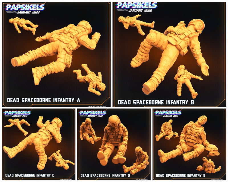 Dead Spaceborne Infantry Miniatures | Dropship Troopers II | Sci-Fi Miniature | Papsikels TabletopXtra