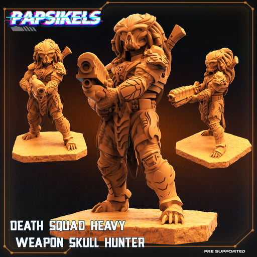 Death Squad Heavy Weapon Hunter | Skull Hunters V Space Rambutan | Sci-Fi Miniature | Papsikels TabletopXtra