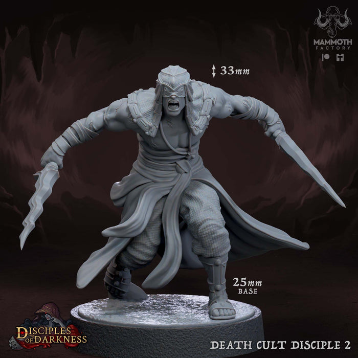 Death Cult Disciple B | Disciples of Darkness | Fantasy Tabletop Miniature | Mammoth Factory