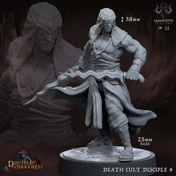 Death Cult Disciple D | Disciples of Darkness | Fantasy Tabletop Miniature | Mammoth Factory