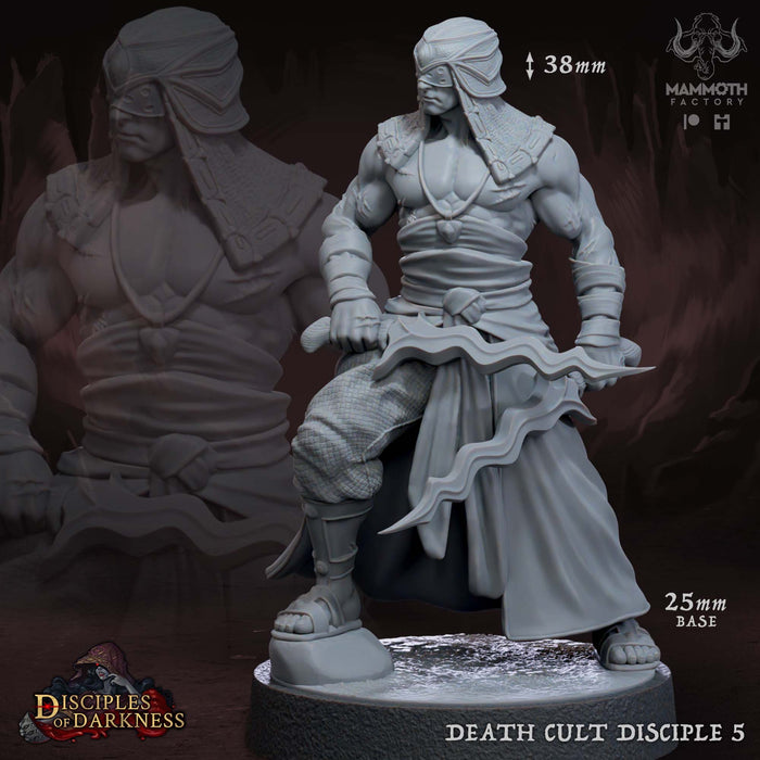 Death Cult Disciple E | Disciples of Darkness | Fantasy Tabletop Miniature | Mammoth Factory