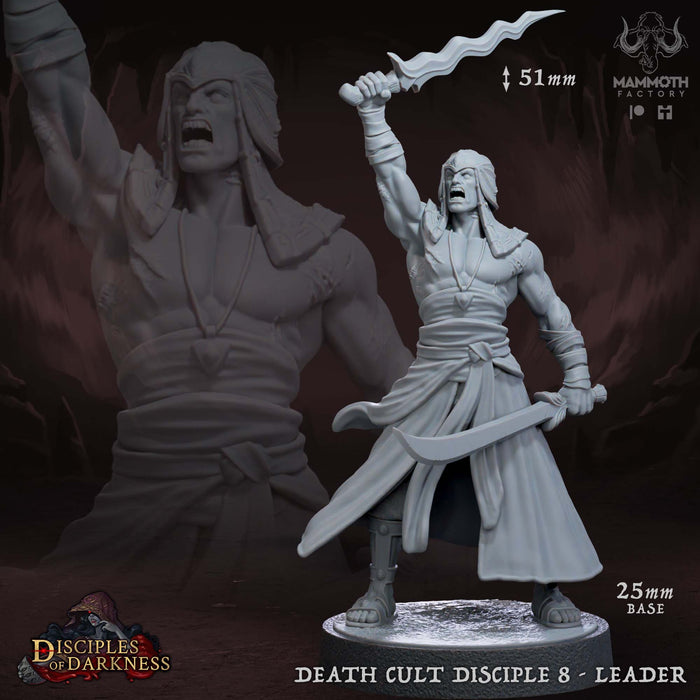 Death Cult Disciple H | Disciples of Darkness | Fantasy Tabletop Miniature | Mammoth Factory