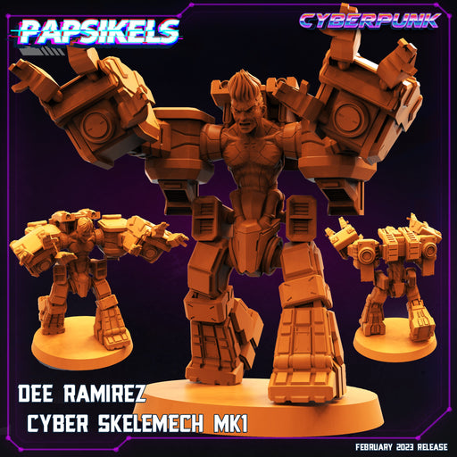 Dee Ramirez Cyber Skelemech MK1 | Cyberpunk | Sci-Fi Miniature | Papsikels TabletopXtra