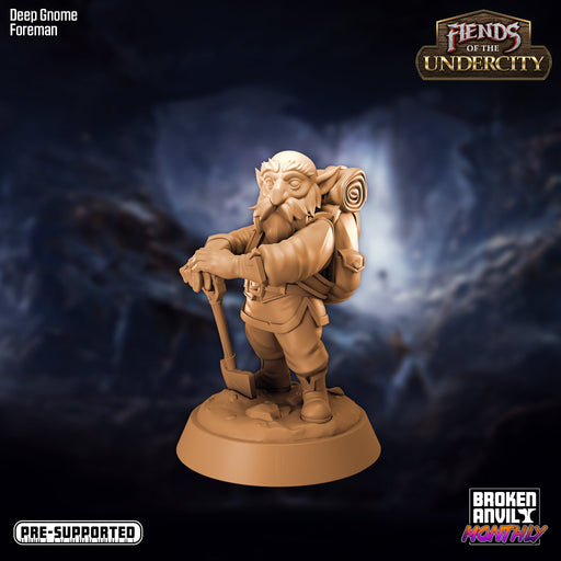 Deep Gnome Foreman | Fiends of the Undercity | Tabletop RPG Miniature TabletopXtra