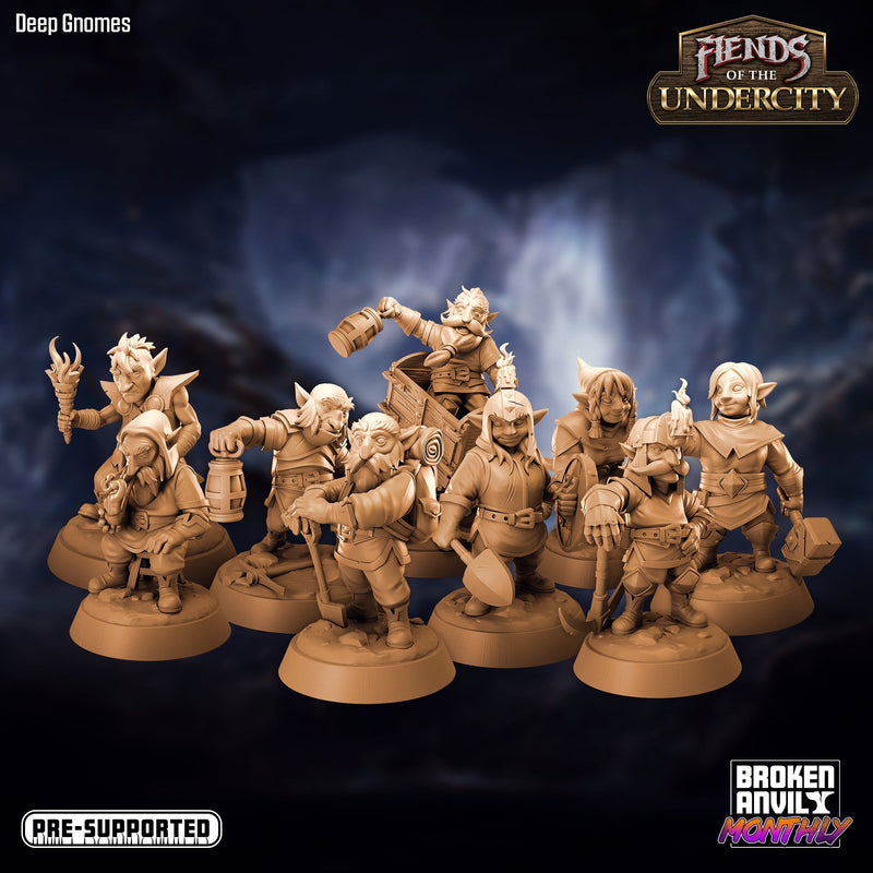 Deep Gnome Miniatures | Fiends of the Undercity | Tabletop RPG Miniature TabletopXtra