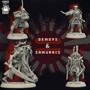 Demons & Samurai Miniatures (Full Set) | Fantasy Miniature | Drunken Dwarf TabletopXtra