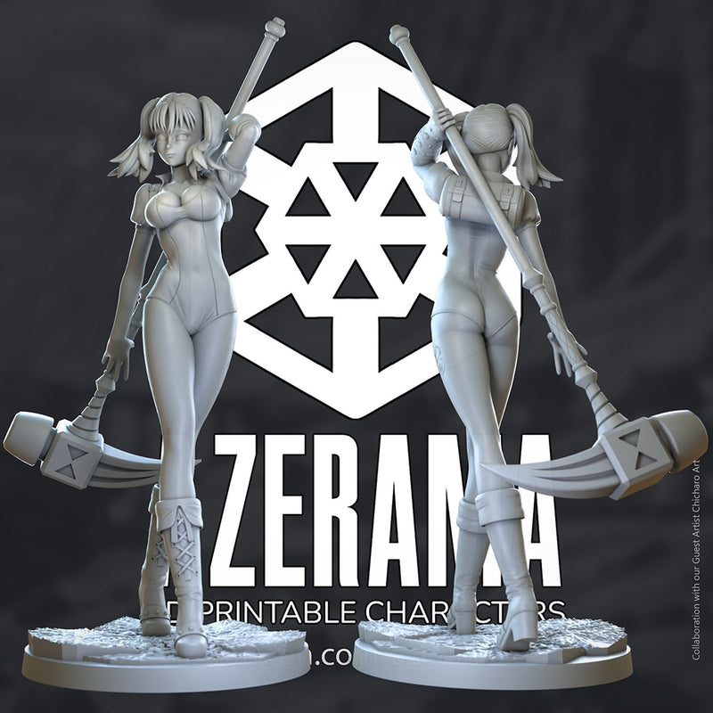 Diane | Pin-Up Statue Fan Art Miniature Unpainted | Azerama