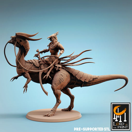 Dilophosaurus w/ Rider A | Dinotopia Part 2 | Fantasy Miniature | Rescale Miniatures TabletopXtra