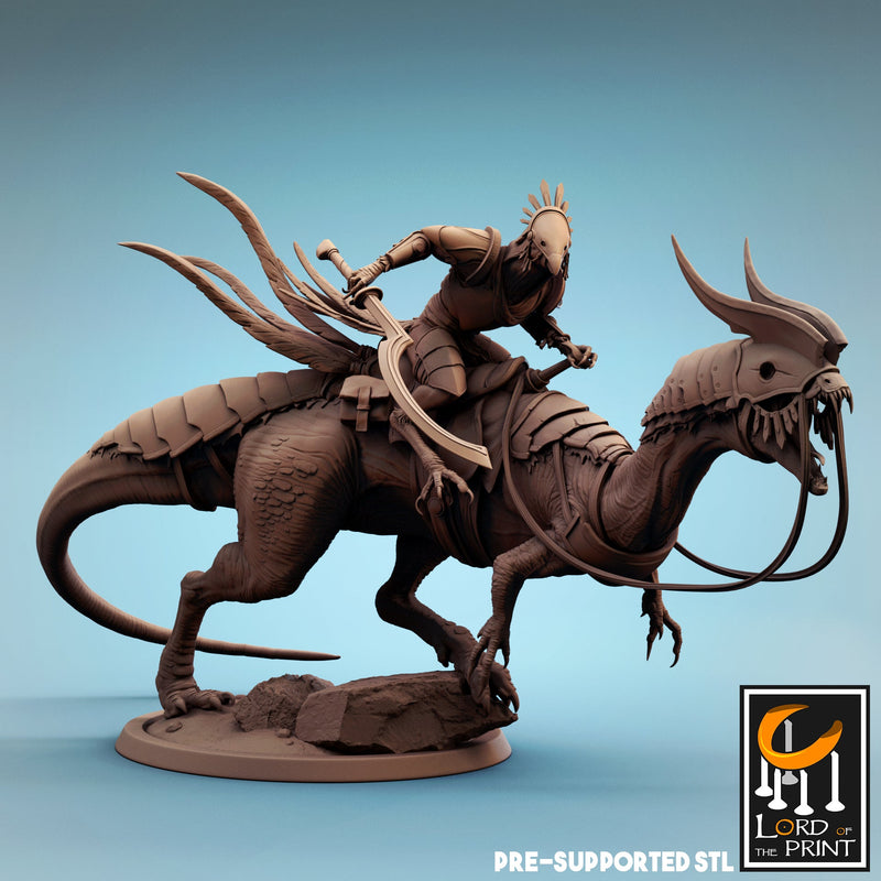 Dilophosaurus w/ Rider C | Dinotopia Part 2 | Fantasy Miniature | Rescale Miniatures TabletopXtra