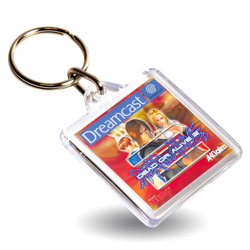 Retro Gaming Box Art Keyring - Gen VI DC Console Style