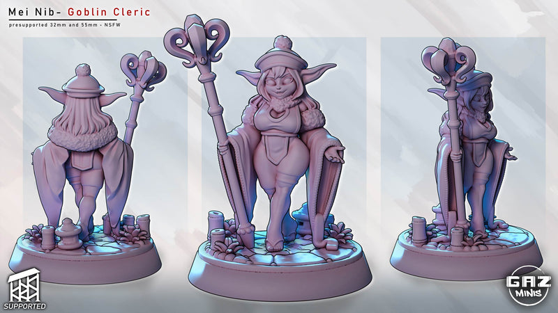 Goblin Cleric Mei-Nib | Fantasy Pin-Up | Gaz Minis
