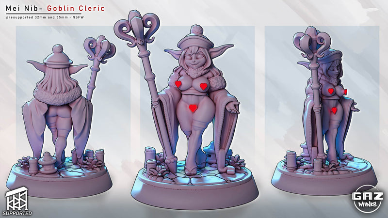 Goblin Cleric Mei-Nib | Fantasy Pin-Up | Gaz Minis