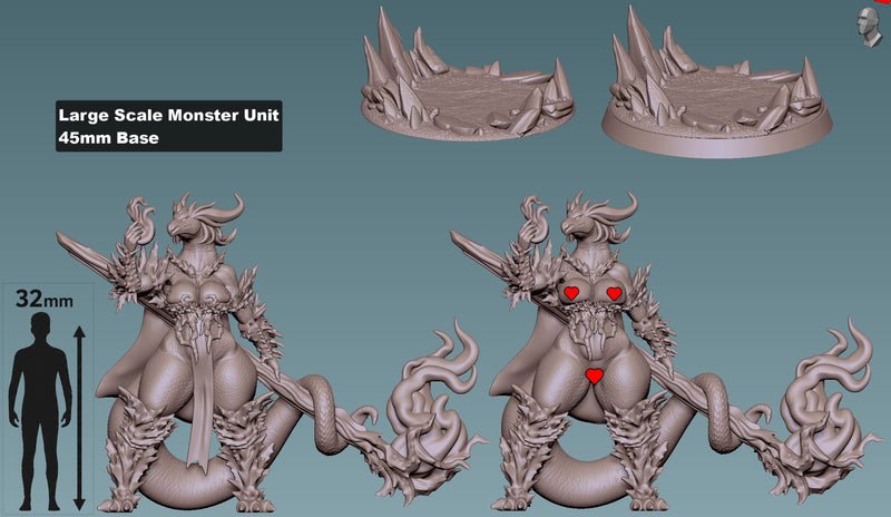 Dragon Mage Flametongue | Fantasy Pin-Up Miniature | Gaz Minis