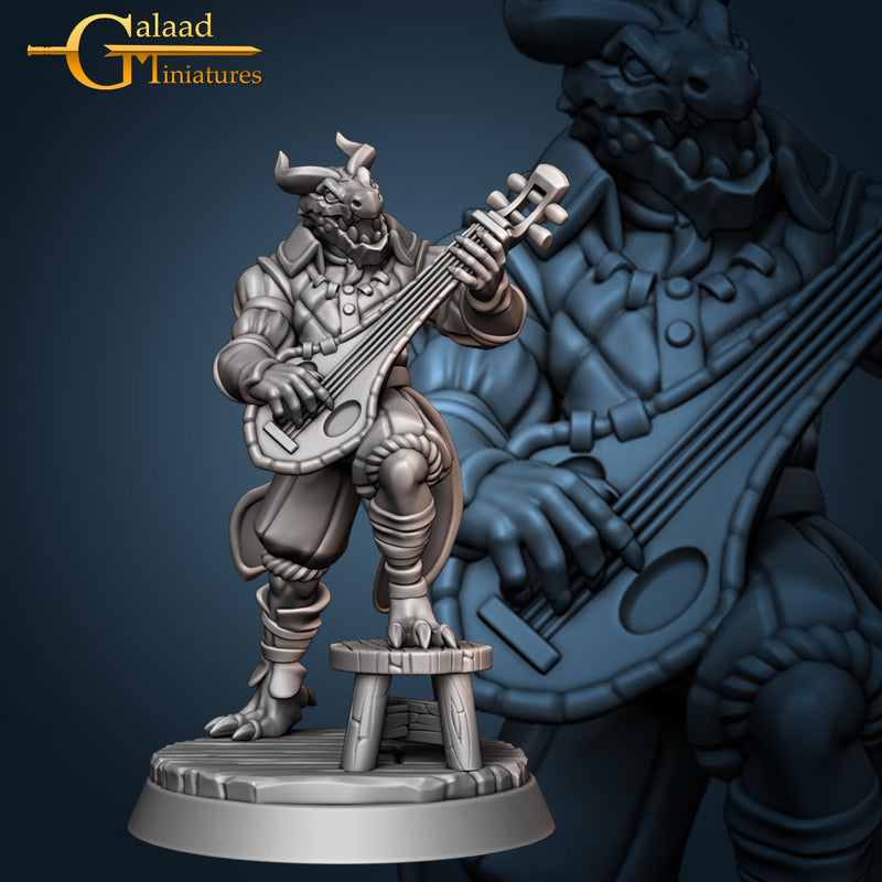 Dragonborn Bard | Festival Performers | Fantasy Miniature | Galaad Miniatures TabletopXtra