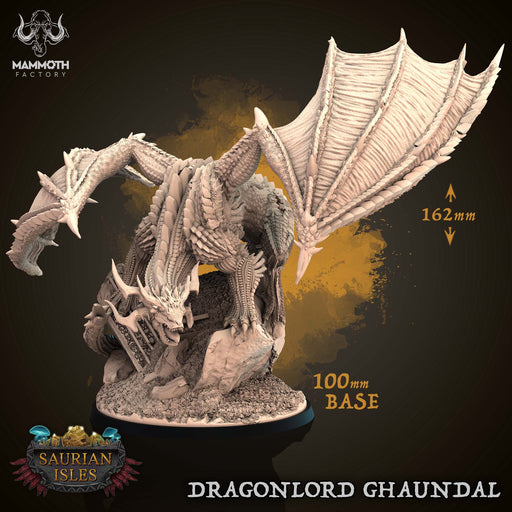 Dragonlord Ghaundal | Saurian Isle | Fantasy Tabletop Miniature | Mammoth Factory TabletopXtra