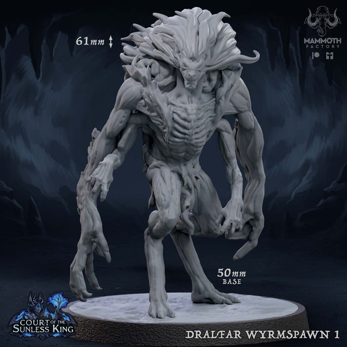 Dralfar Wyrmspawn 1 | Court of the Sunless King | Fantasy Tabletop Miniature | Mammoth Factory