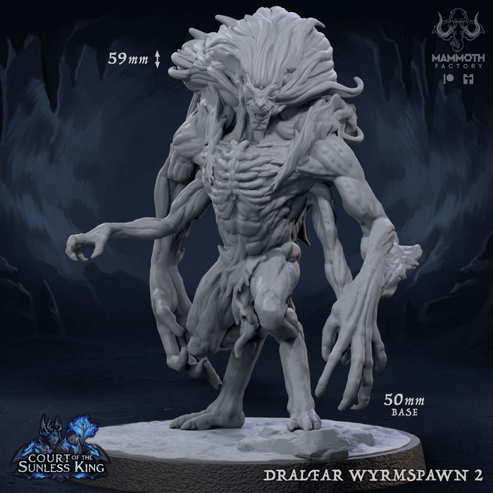 Dralfar Wyrmspawn 2 | Court of the Sunless King | Fantasy Tabletop Miniature | Mammoth Factory