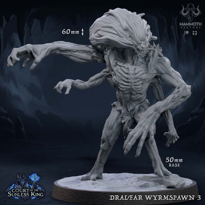 Dralfar Wyrmspawn Miniatures | Court of the Sunless King | Fantasy Tabletop Miniature | Mammoth Factory