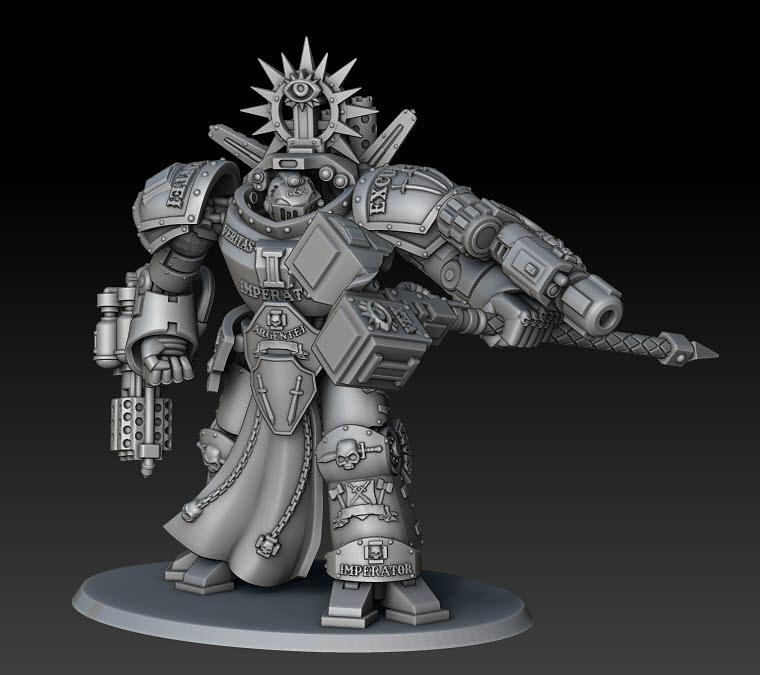 Dread Walker Demon Slayer Knight | Silver Wardens | Sci-Fi Miniature | DMG Minis TabletopXtra