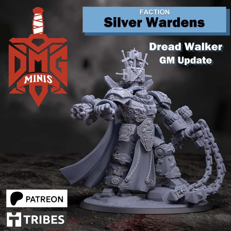 Dread Walker Demon Slayer Knight Deluxe | Silver Wardens | Sci-Fi Miniature | DMG Minis