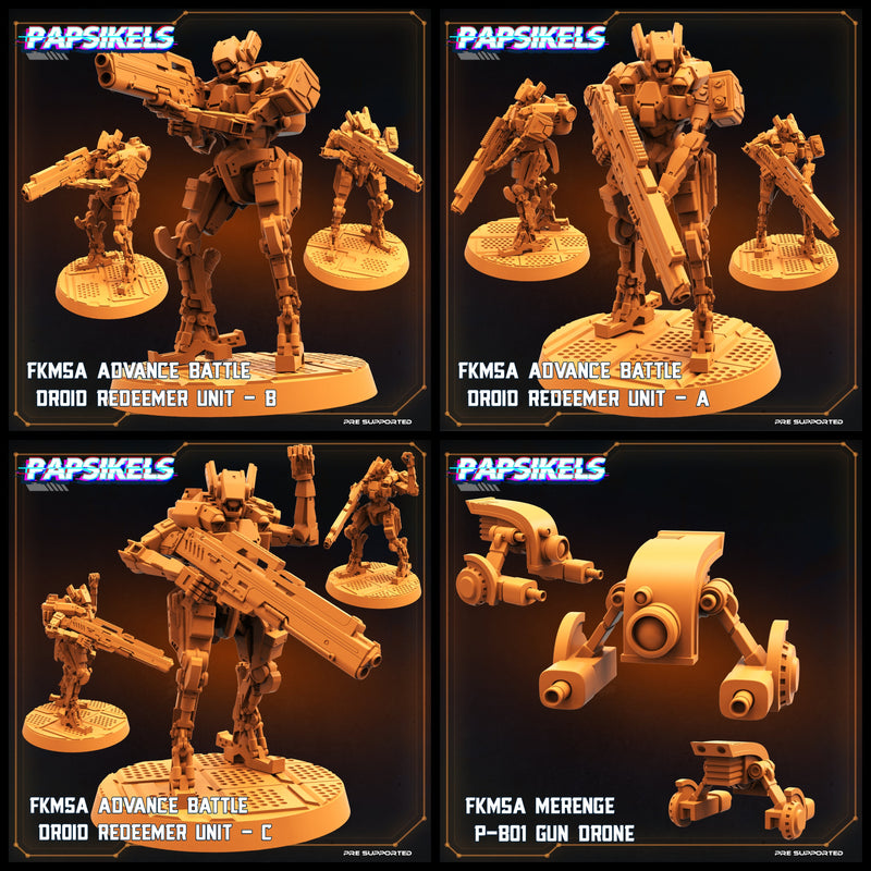 Droids Vs Crazy Miniatures (Full Set) | Sci-Fi Miniature | Papsikels TabletopXtra