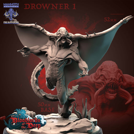 Drowner A | Blood Lords of the Deep | Fantasy Tabletop Miniature | Mammoth Factory TabletopXtra