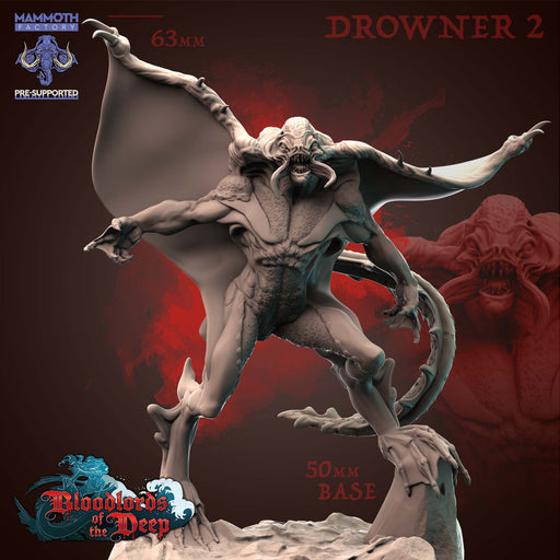 Drowner B | Blood Lords of the Deep | Fantasy Tabletop Miniature | Mammoth Factory TabletopXtra