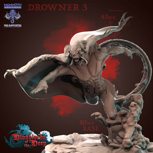 Drowner C | Blood Lords of the Deep | Fantasy Tabletop Miniature | Mammoth Factory TabletopXtra
