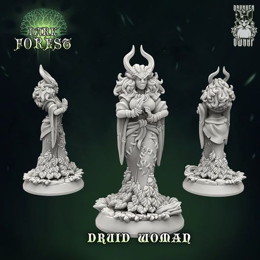 Druid Woman | Dark Forest Part 2 | Fantasy Miniature | Drunken Dwarf TabletopXtra
