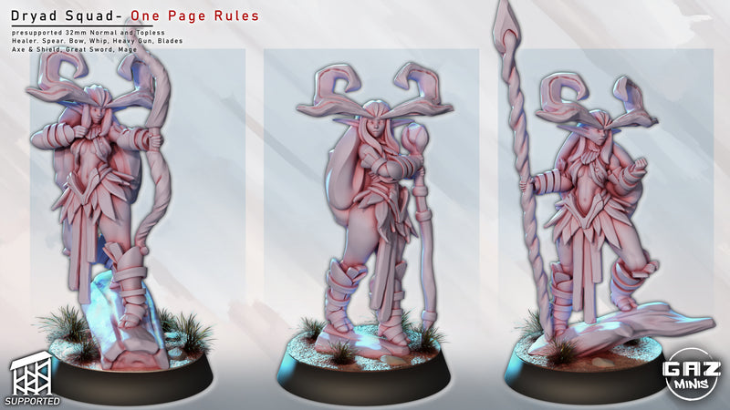 Dryad Squad 2 Miniatures | Fantasy Pin-Up | Gaz Minis