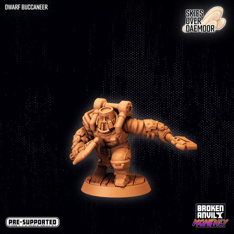 Dwarf Buccaneer | Skies Over Daemoor | Tabletop RPG Miniature TabletopXtra
